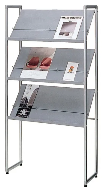 カタログスタンド（3段フリー・シルバー）