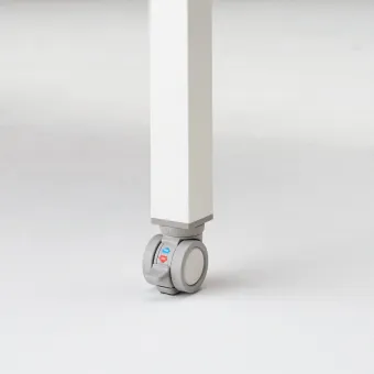 スクエアデスクW1200×D1400 キャスター付（ナチュラル）