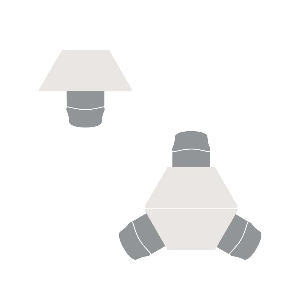 台形デスクキャスター付（ホワイトオーク）