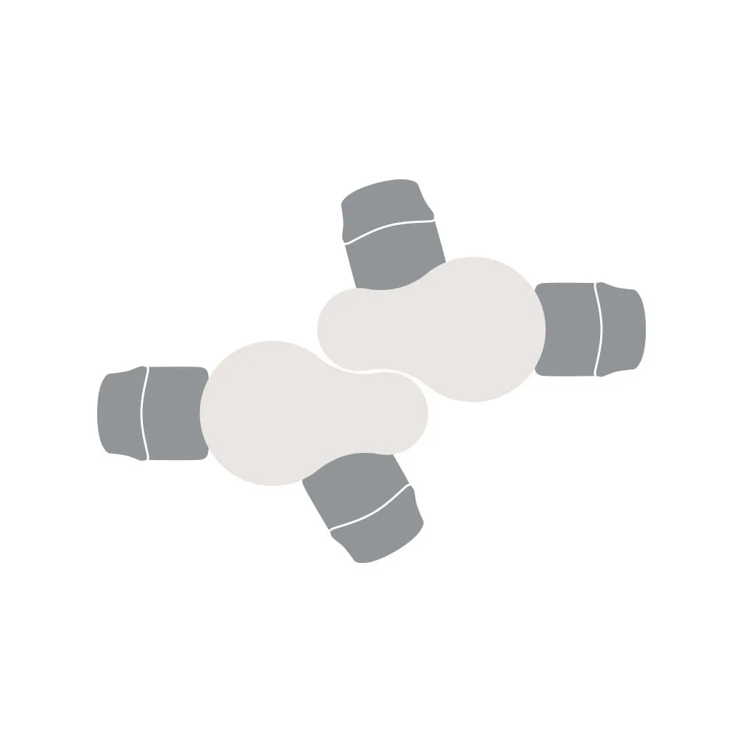 ひょうたん型デスク キャスター付（ホワイトオーク）