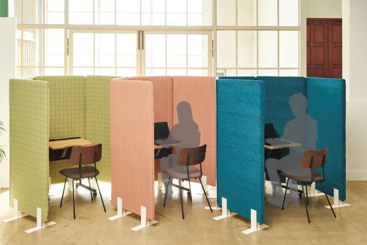 吸音パーティションカバー(プラッドグリーン)