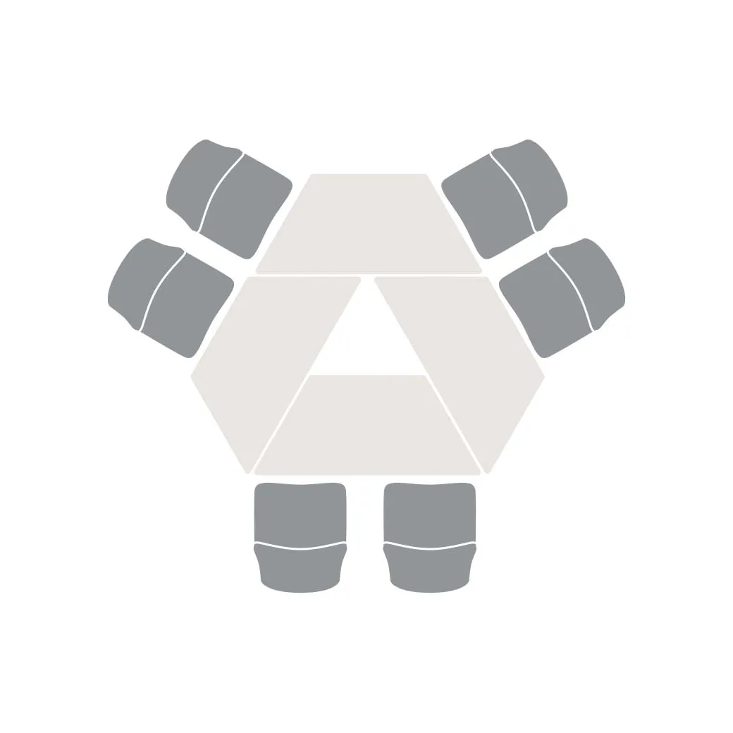 台形デスクキャスター付（ホワイトオーク）