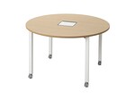 ラウンドデスクΦ1200 キャスター付（ナチュラル）