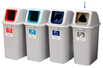 分別ゴミ箱（90リットル）ペットボトル　グレー