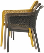 ガーデンメッシュチェア（肘付）ダークグレー