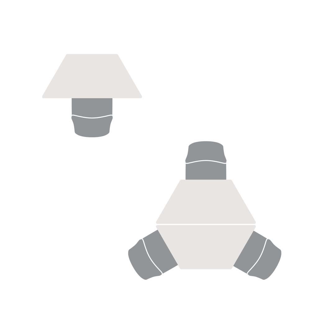 台形デスクキャスター付（ホワイトオーク）