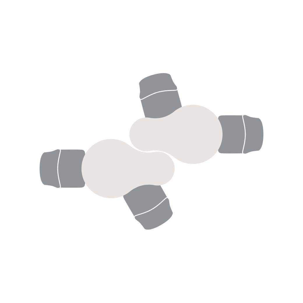 ひょうたん型デスク キャスター付（ホワイトオーク）