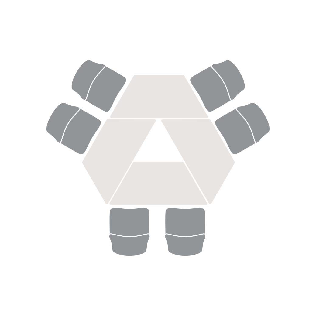 台形デスクキャスター付（ホワイトオーク）