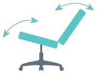 シンクロロッキングのチェアのイメージ図