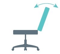 背ロッキングのチェアのイメージ図