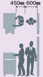 スペースに人がいるイメージ図