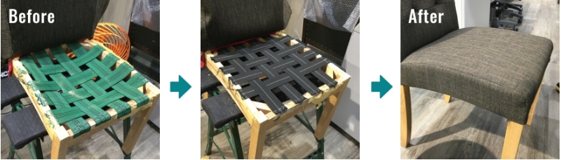 オフィスチェアのビフォーアフター（ダミー）